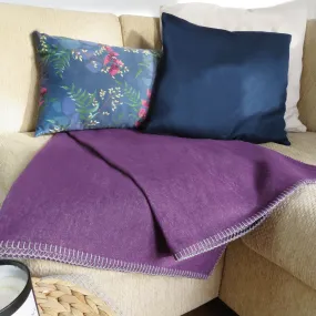 Purple Cotton Flannel Throw Blanket