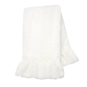 Signature Ruffled Lux Chevron Baby Blanket