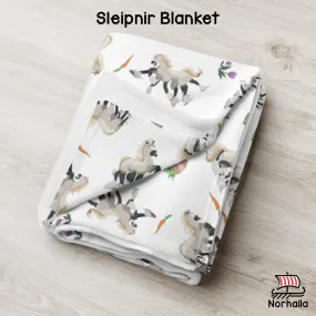 Sleipnir White Throw Blanket