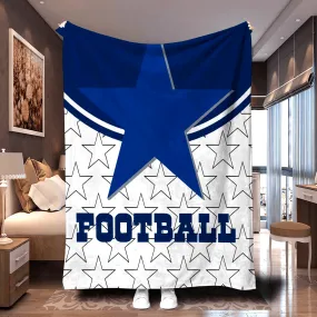 1pc Cozy Football Pentagram Print Soft Blanket - Skin-Friendly, Casual, and Versatile Shawl for Sofa, Living Room, and Outdoor Use - Perfect for Football Fans and Enthusiasts