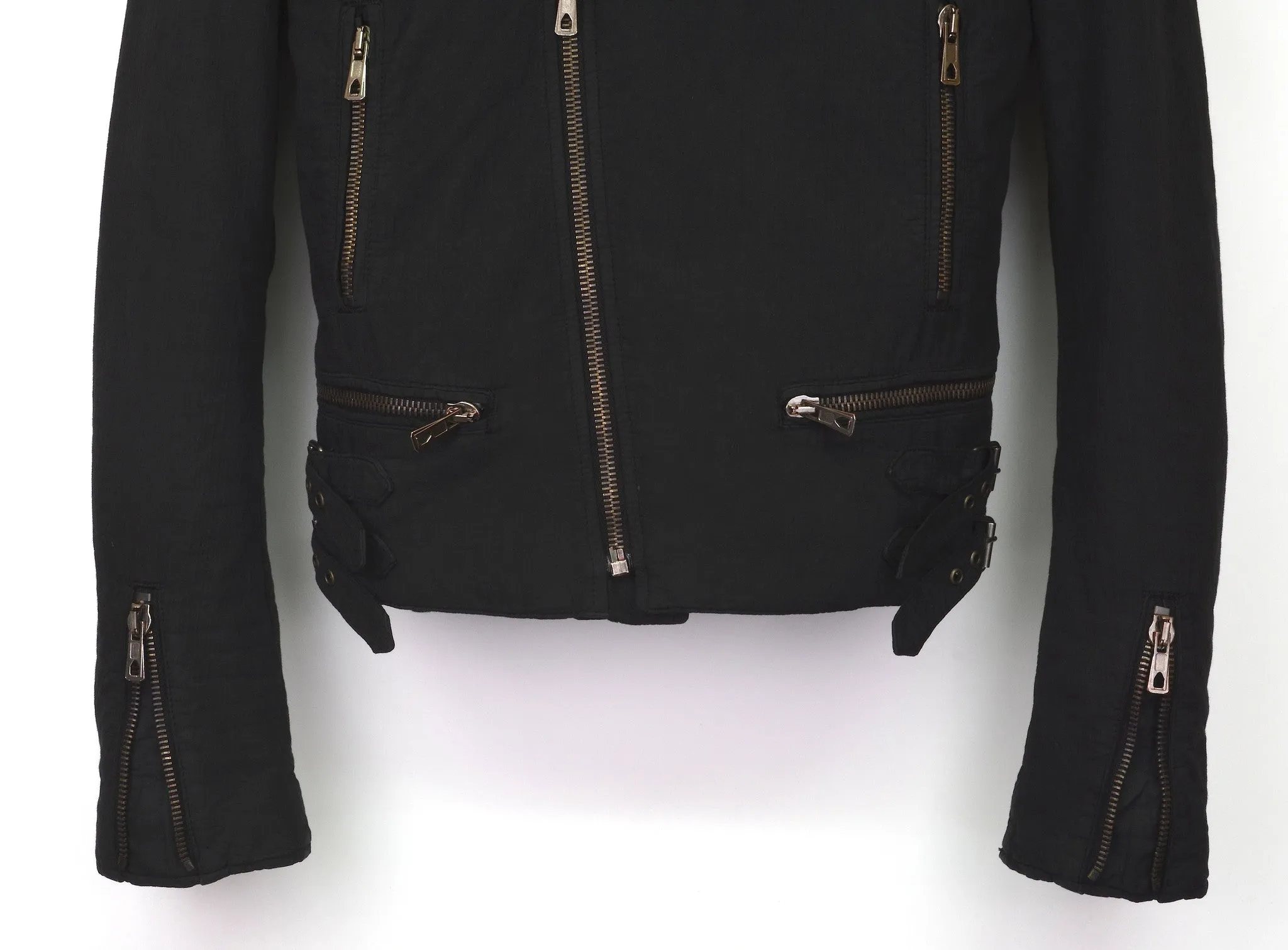 2006 Seersucker Cotton Classic Biker Jacket