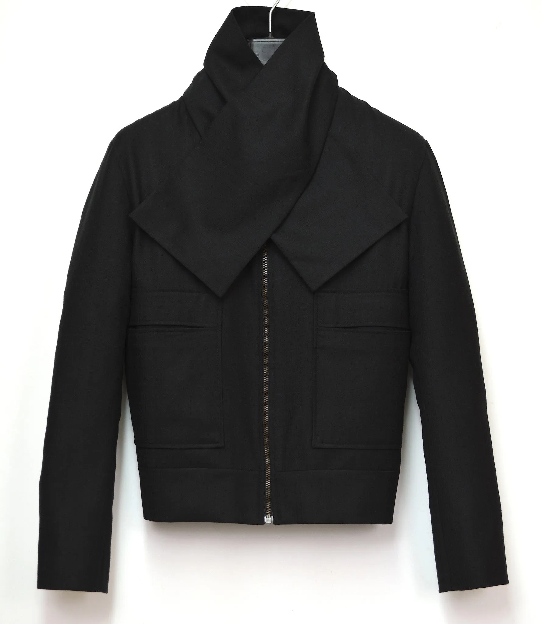 2007 Extrafine Wool Bomber Jacket with Detachable Scarf