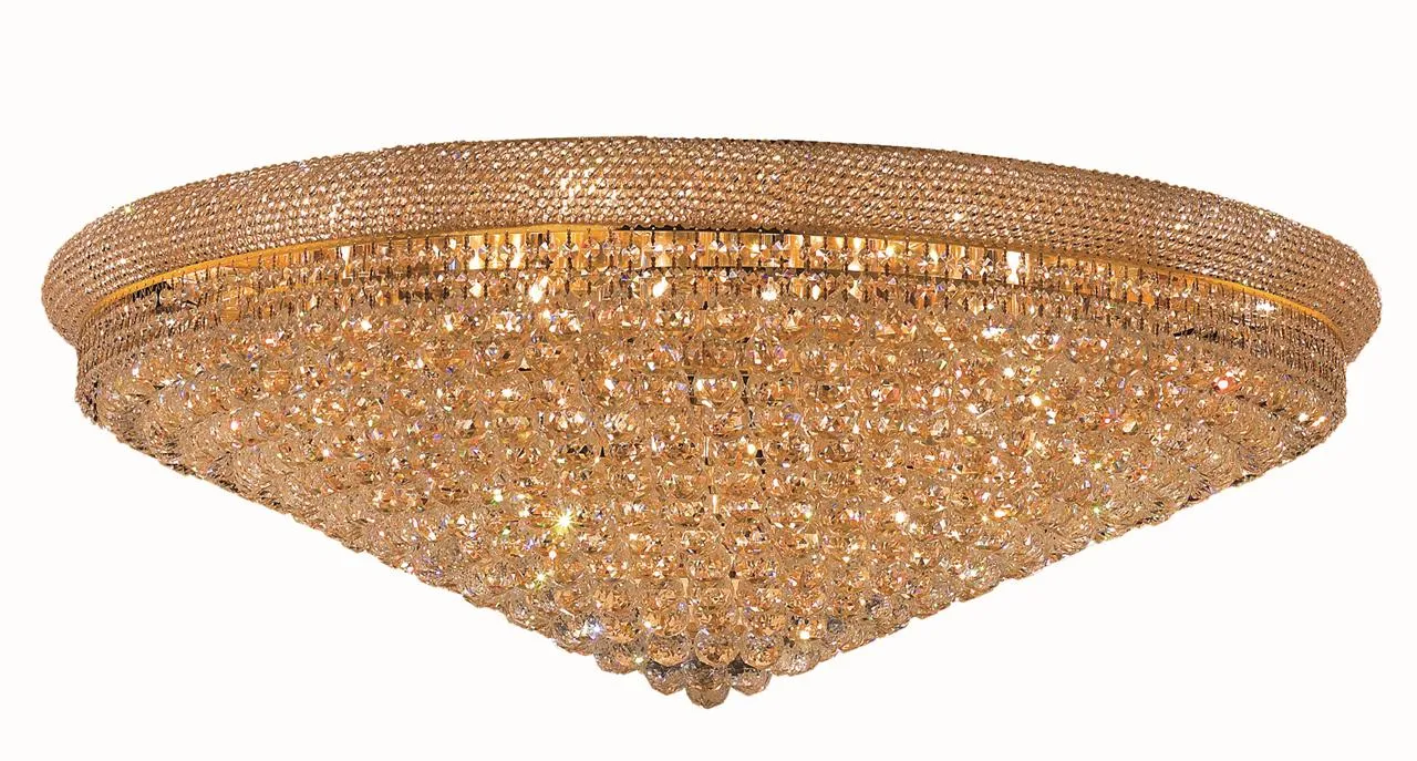 33 Light Flush Mount from the Primo Collection in Gold Finish by Elegant Lighting