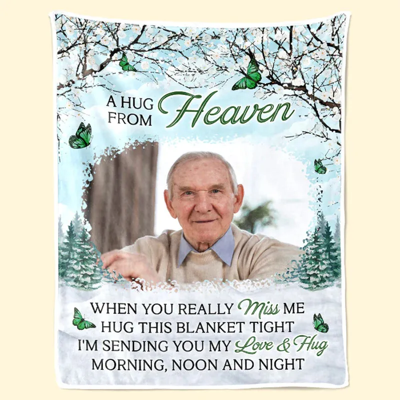 4FunGift® Custom Photo Greatly Loved Deeply Missed - Memorial Personalized Custom Blanket - Christmas Gift, Sympathy Gift For Family Members