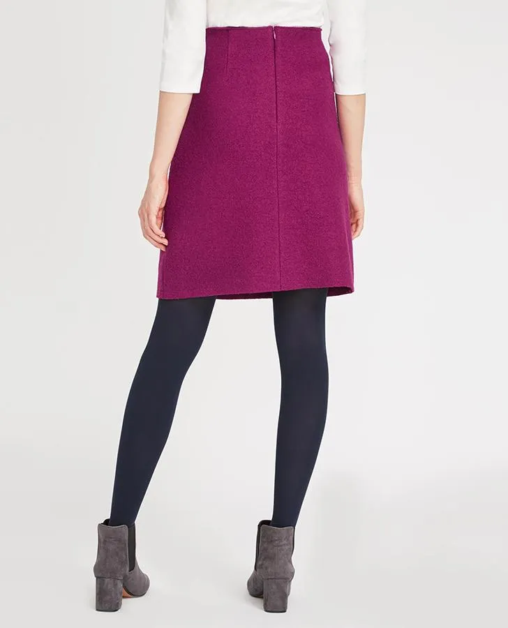 A-Line Boiled Wool Skirt