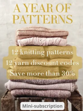 A YEAR OF PATTERNS 2024 (12 patterns   15% discount on selected yarn)