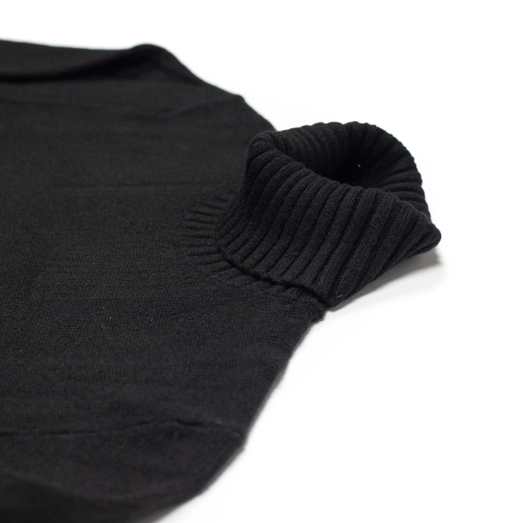 Aamintore turtleneck in Black fine knit wool