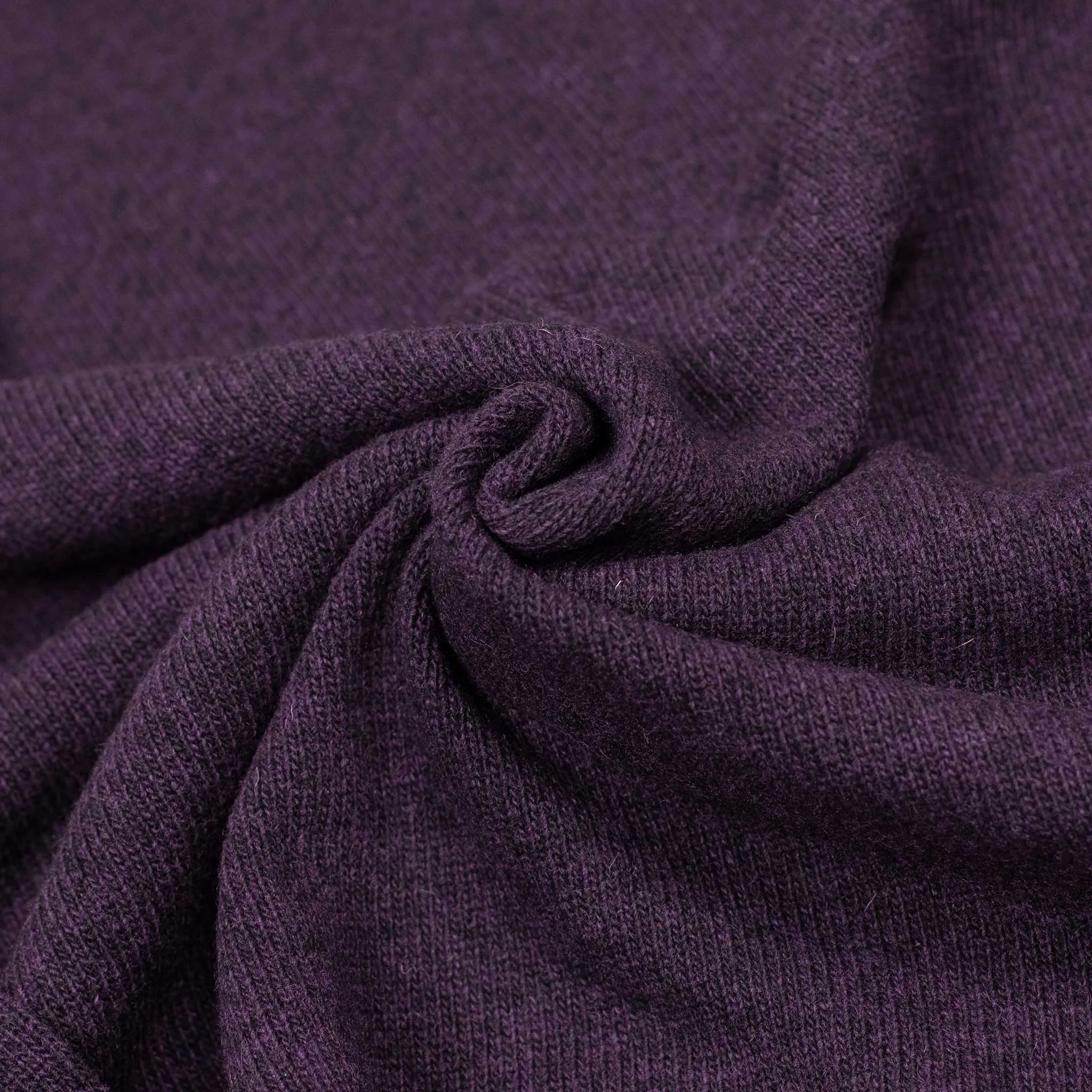 AAmintore turtleneck sweater in dark purple fine gauge wool mix