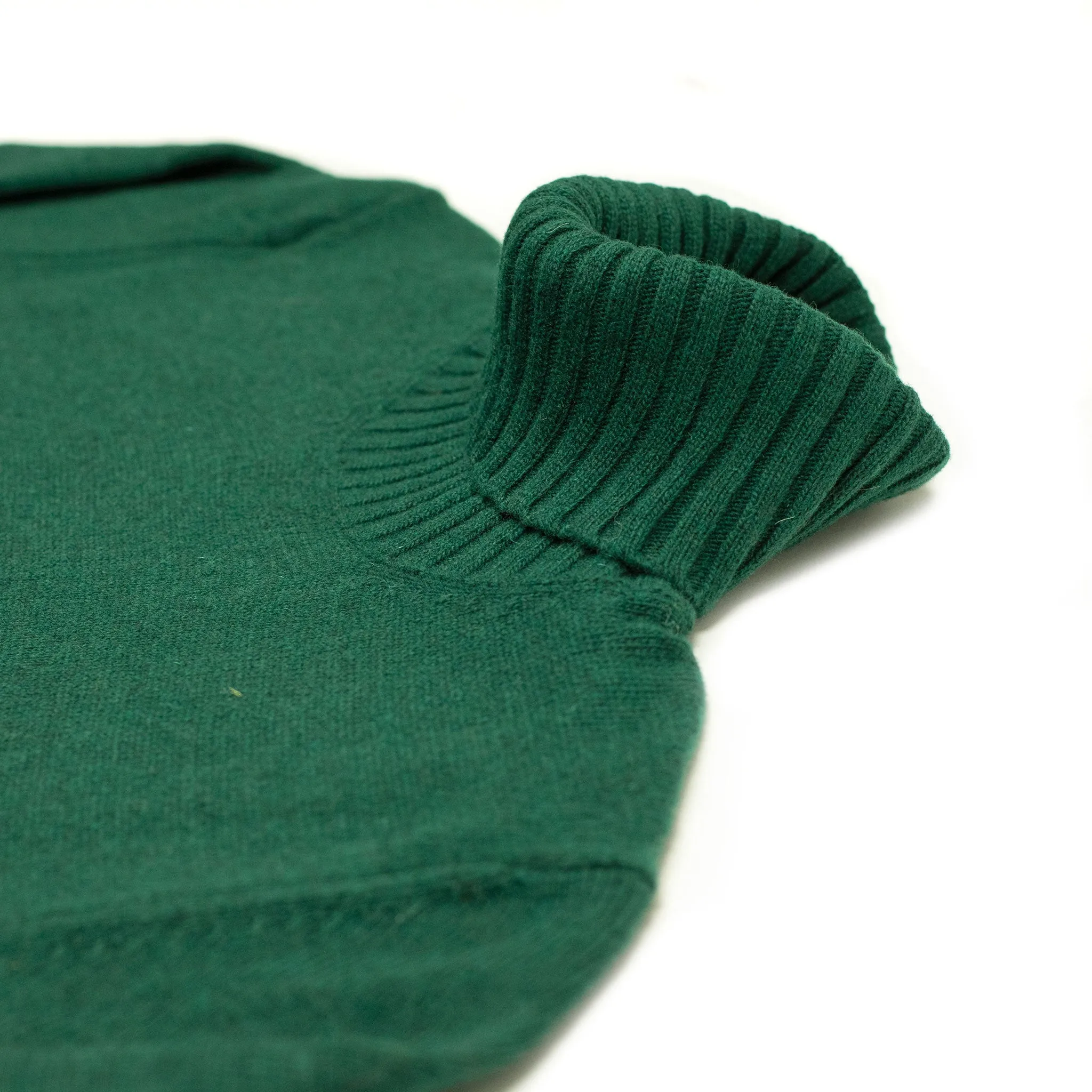 AAmintore turtleneck sweater in pine green fine gauge wool mix  (restock)