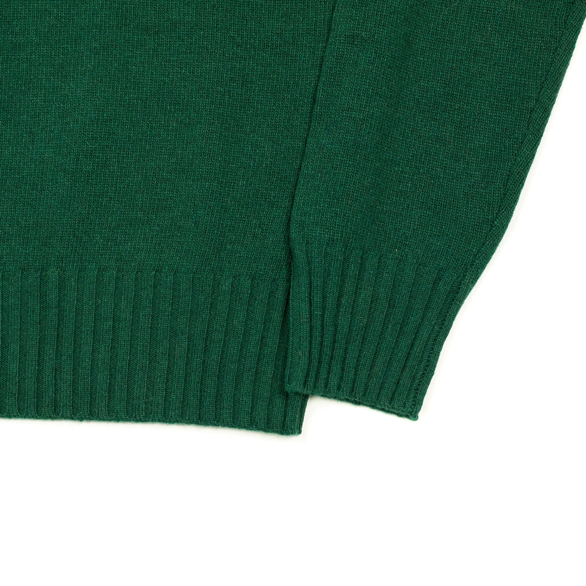 AAmintore turtleneck sweater in pine green fine gauge wool mix  (restock)