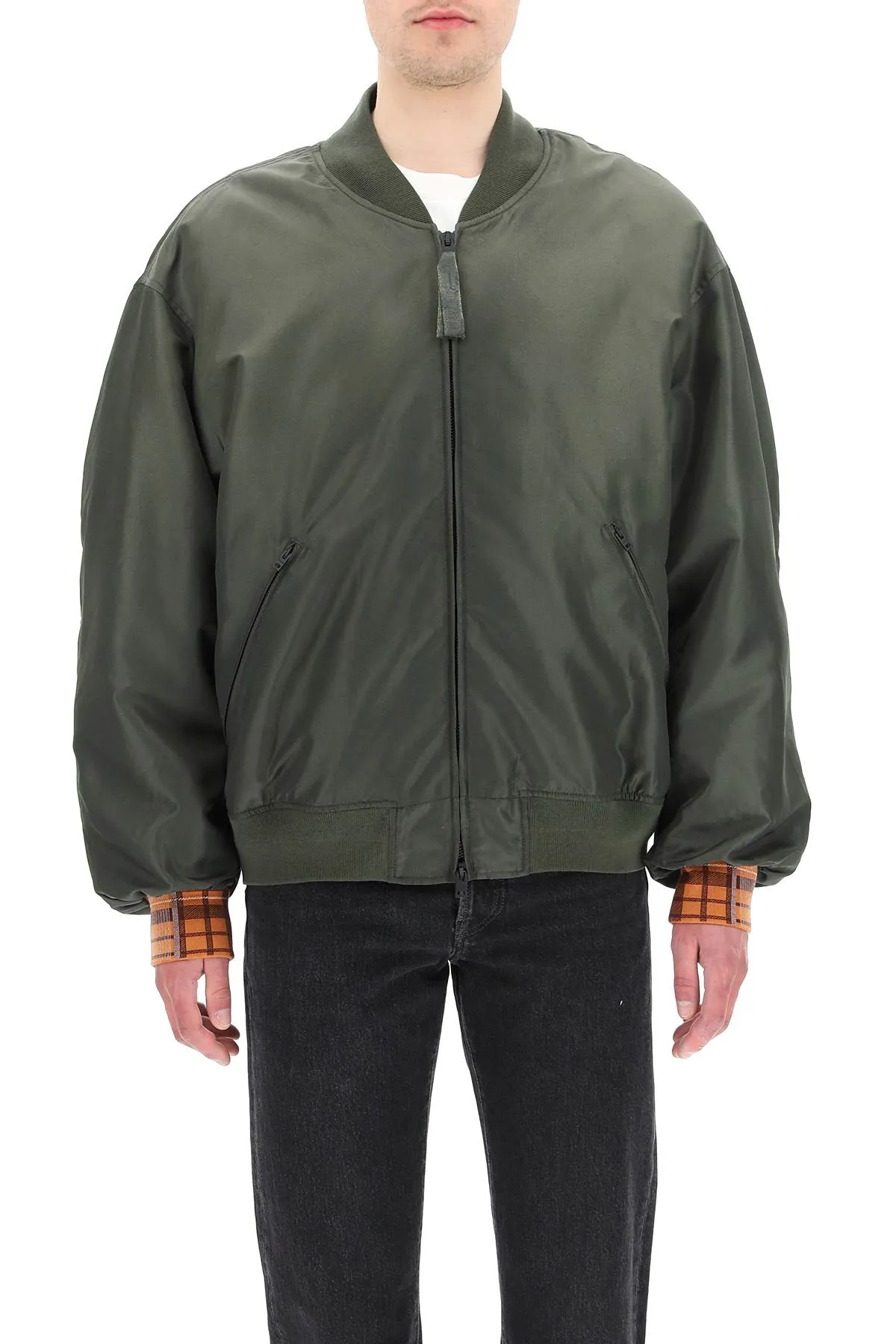 Acne Studios Satin Oversized Bomber Jacket