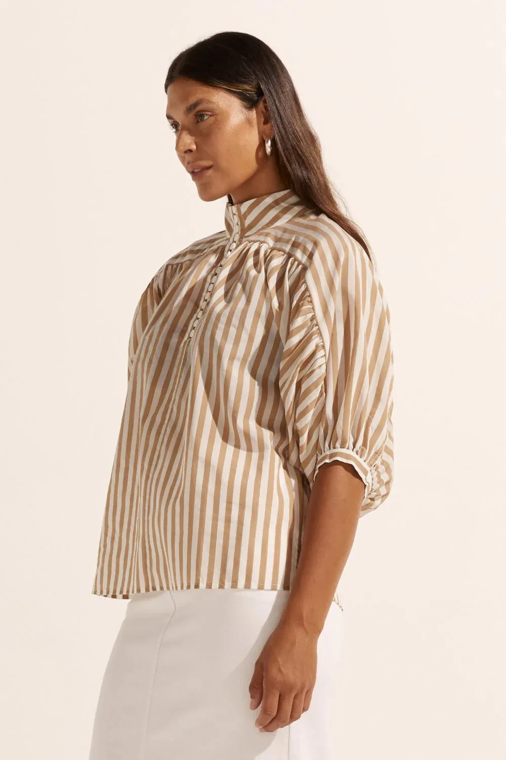 Adage Top in Flax Stripe