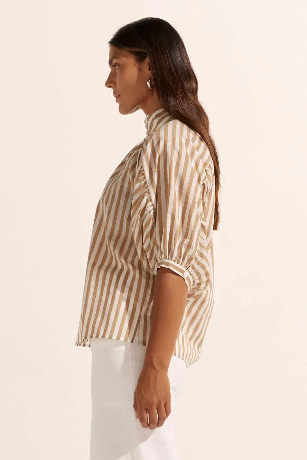 Adage Top in Flax Stripe