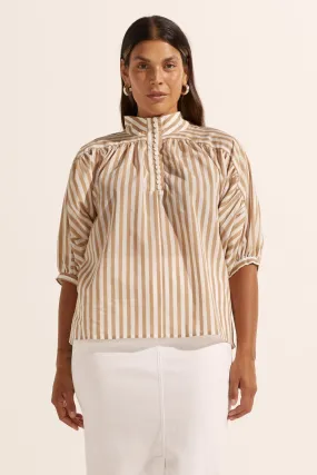 Adage Top in Flax Stripe