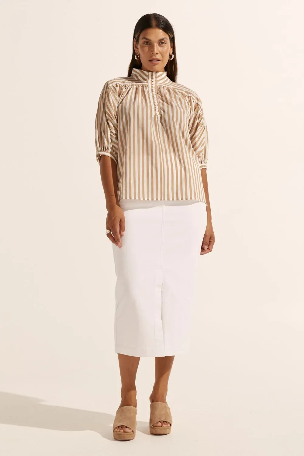 Adage Top in Flax Stripe