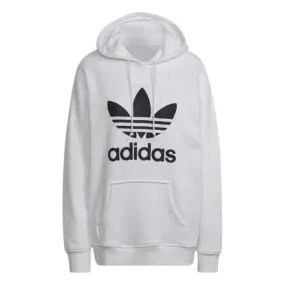 Adidas Womens White Trefoil Hoodie