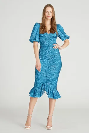 Alize Ruched Midi Dress