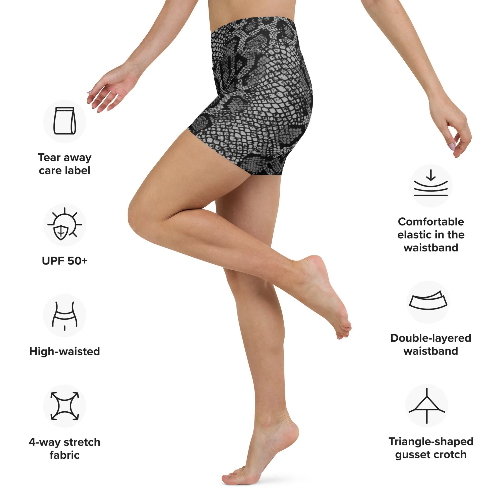 Anaconda High Waist Yoga Shorts