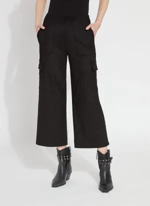 Anita Hi Waist Cropped Cargo in Black