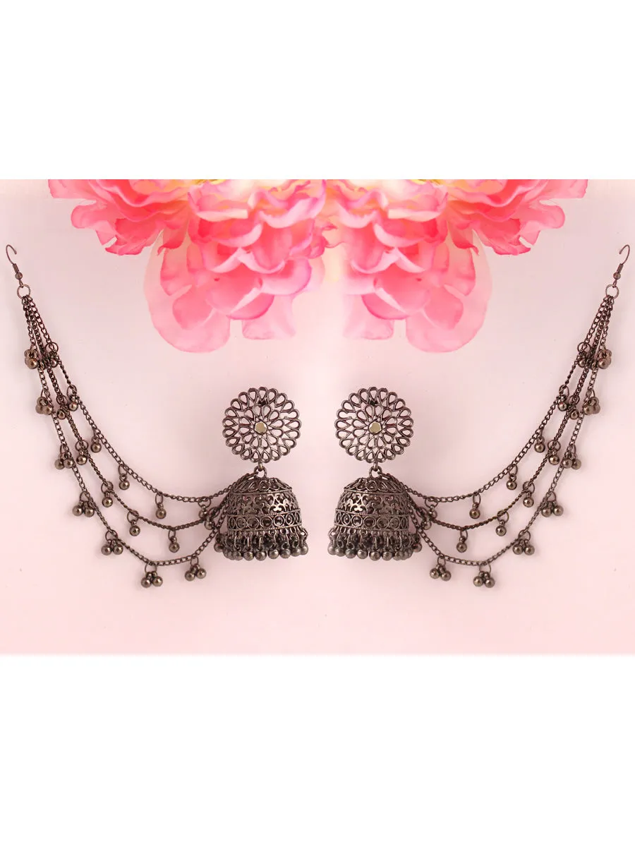 Armina Earrings With Ear Chain