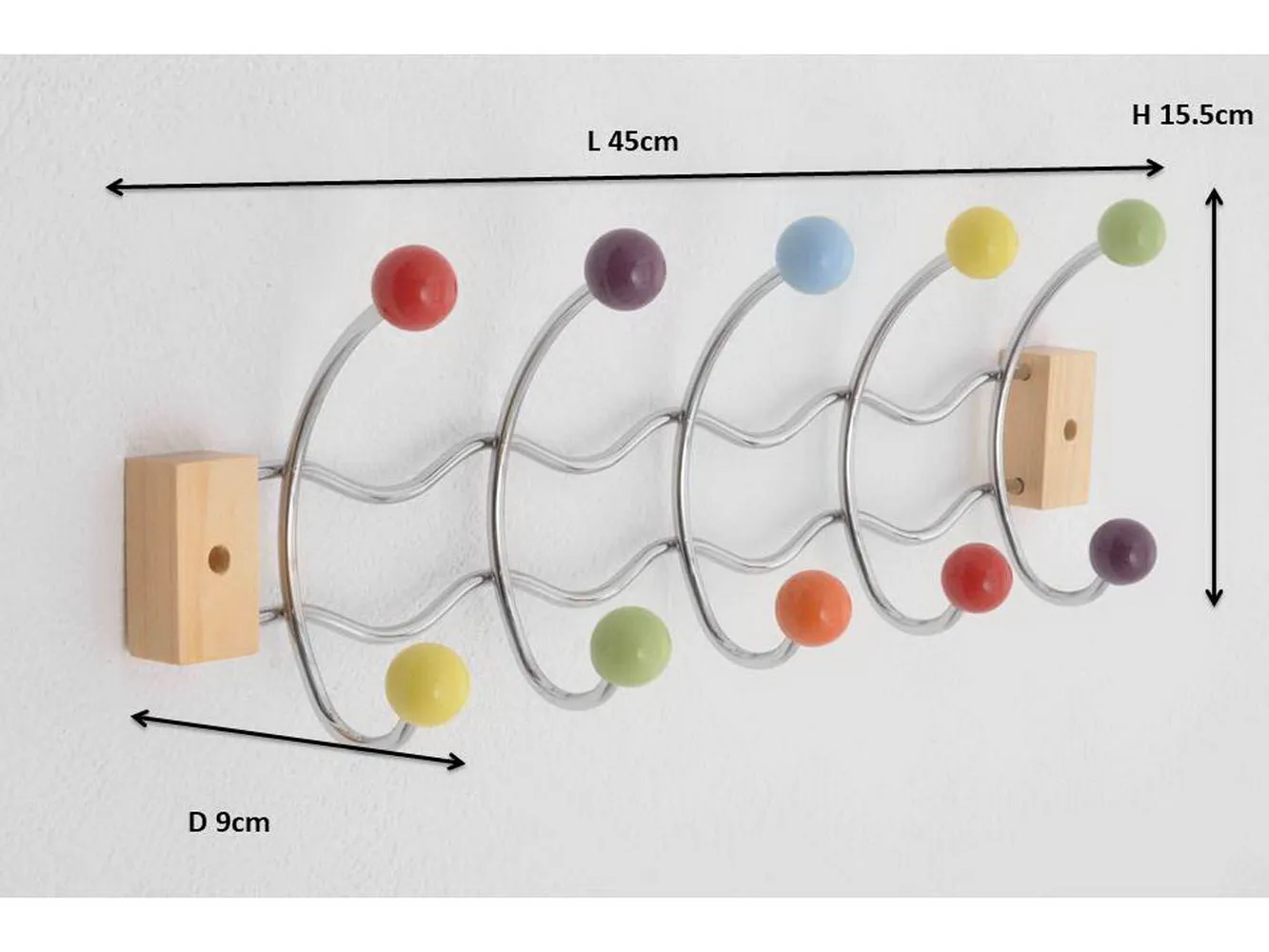 Aspect Deluxe Wall Mounted Coat Rack-Multi-colour