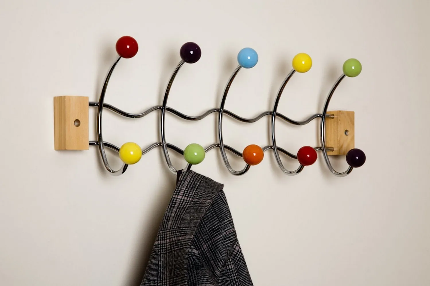 Aspect Deluxe Wall Mounted Coat Rack-Multi-colour