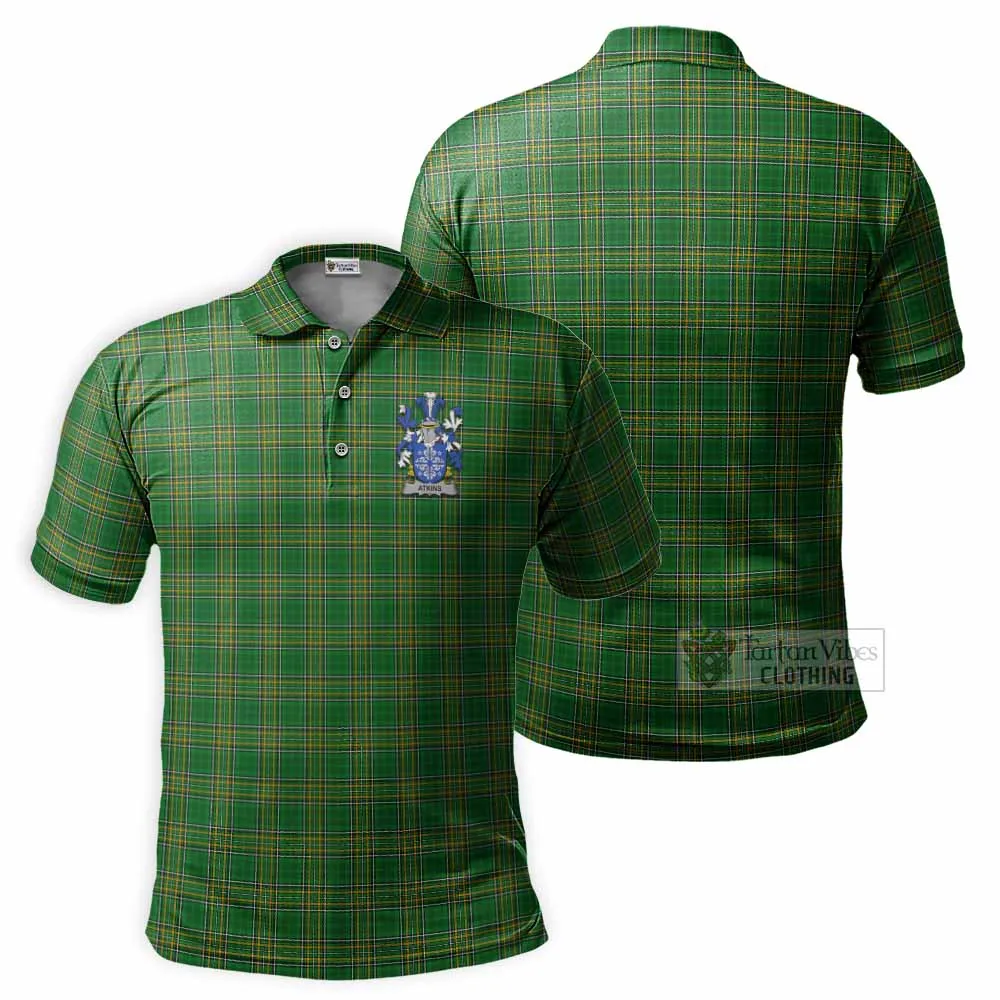 Atkins Irish Clan Tartan Men's Polo Shirt with Coat of Arms