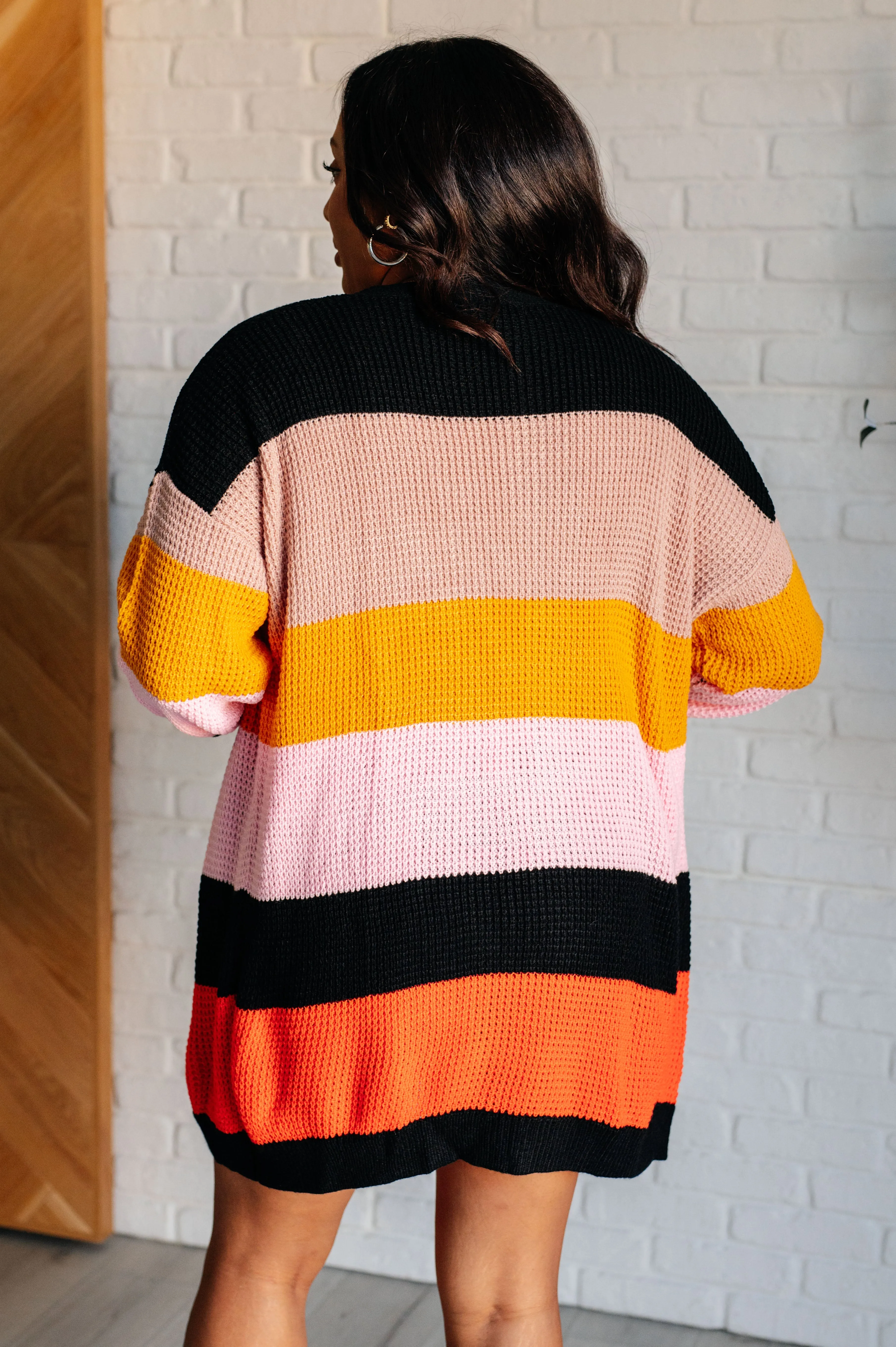 Autumn Colors Striped Cardigan