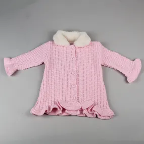 Baby Girl Pink Knitted Coat - Pex Kayleigh