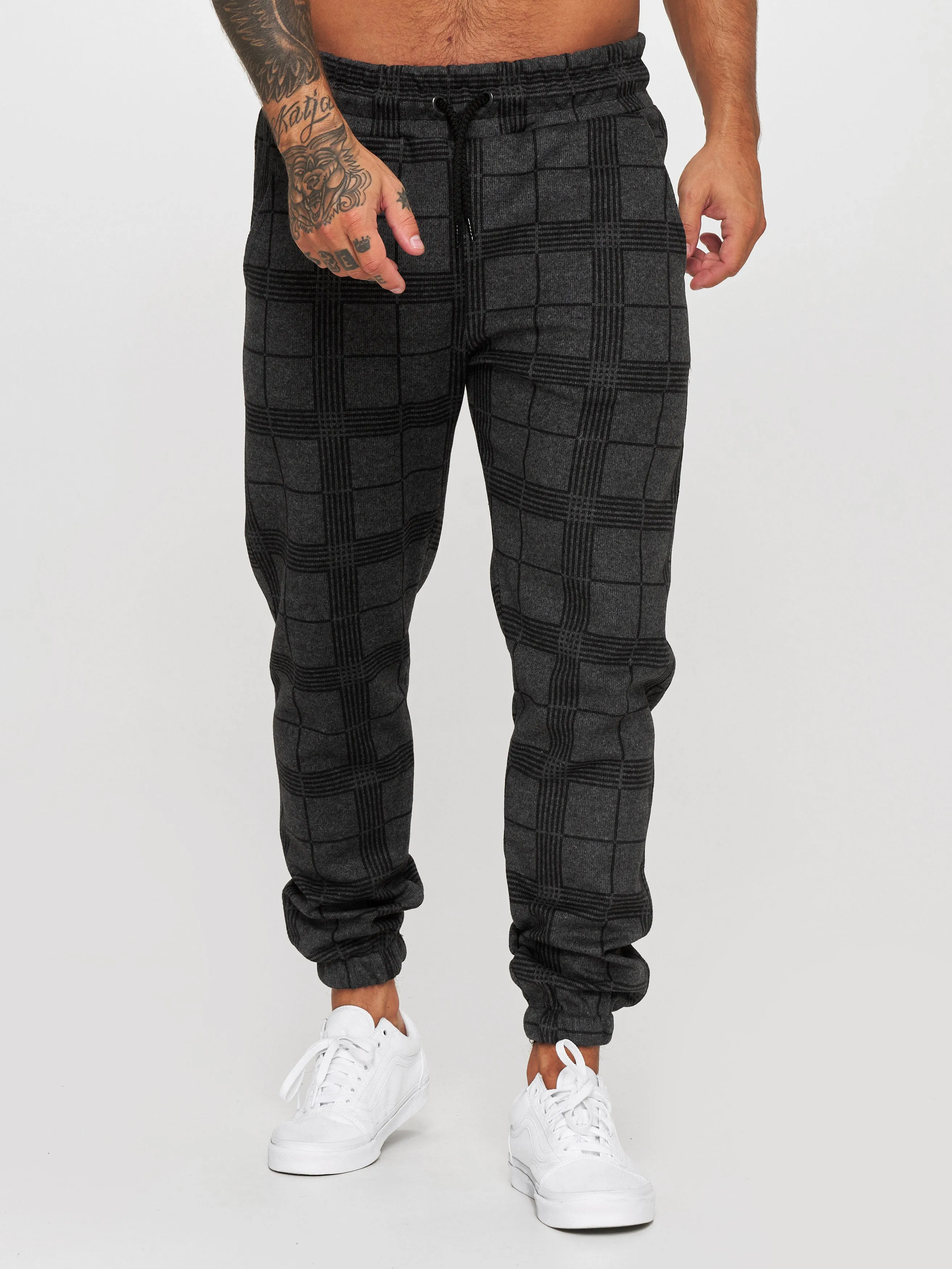 Balo Plaid Sweatpants Joggers - Dark Gray X73A