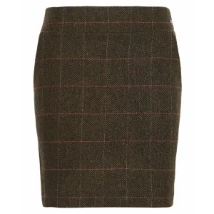 Barbour Birch Tweed Ladies Skirt - Spiced Pumpkin Check