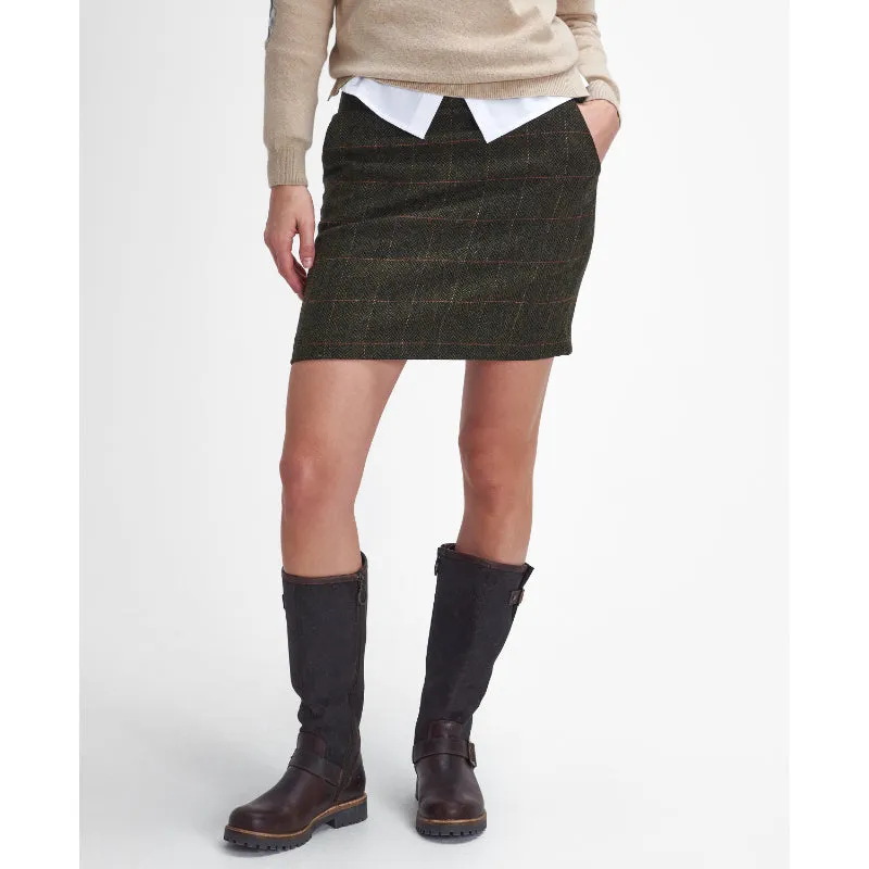 Barbour Birch Tweed Ladies Skirt - Spiced Pumpkin Check