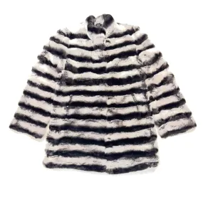 Barya NewYork Ladies 3/4 Grey Rex Chinchilla Coat