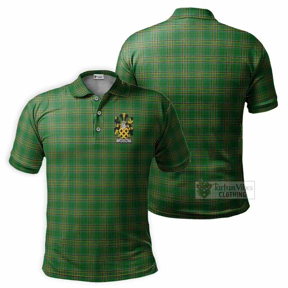 Bellew Irish Clan Tartan Men's Polo Shirt with Coat of Arms