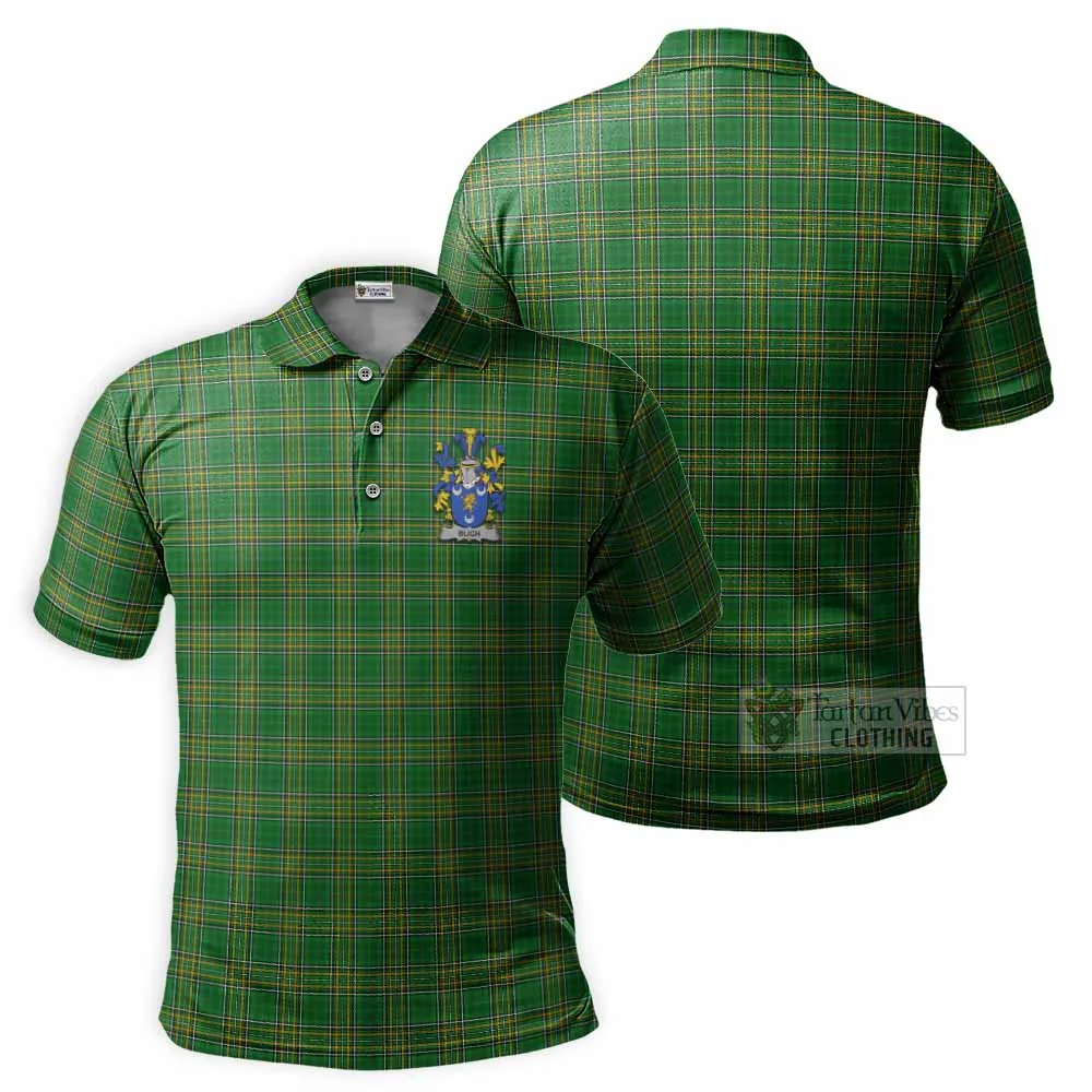 Bligh Irish Clan Tartan Men's Polo Shirt with Coat of Arms