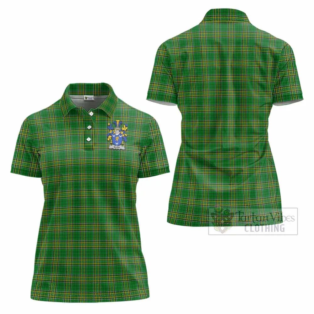 Bligh Irish Clan Tartan Women's Polo Shirt with Coat of Arms