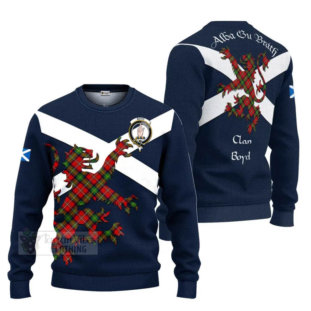 Boyd Tartan Lion Rampant Ugly Sweater Proudly Display Your Heritage with Alba Gu Brath and Clan Name