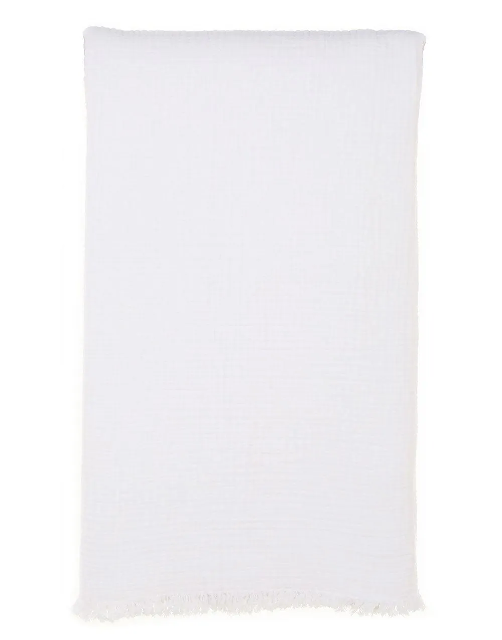 Cacala Luxury Throw Blanket Muslin Series 100% Cotton White