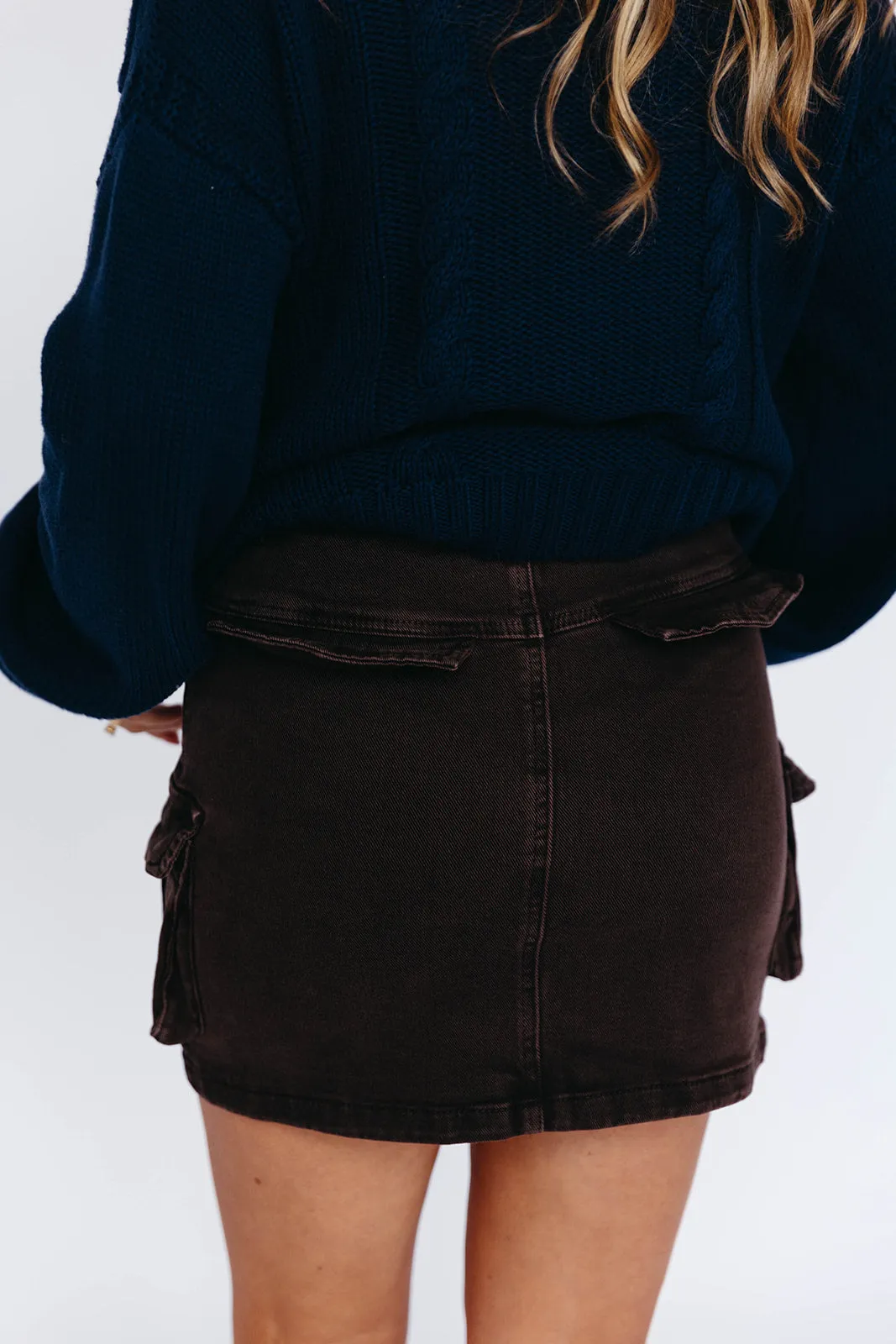 Cargo Mini Skirt - Brown