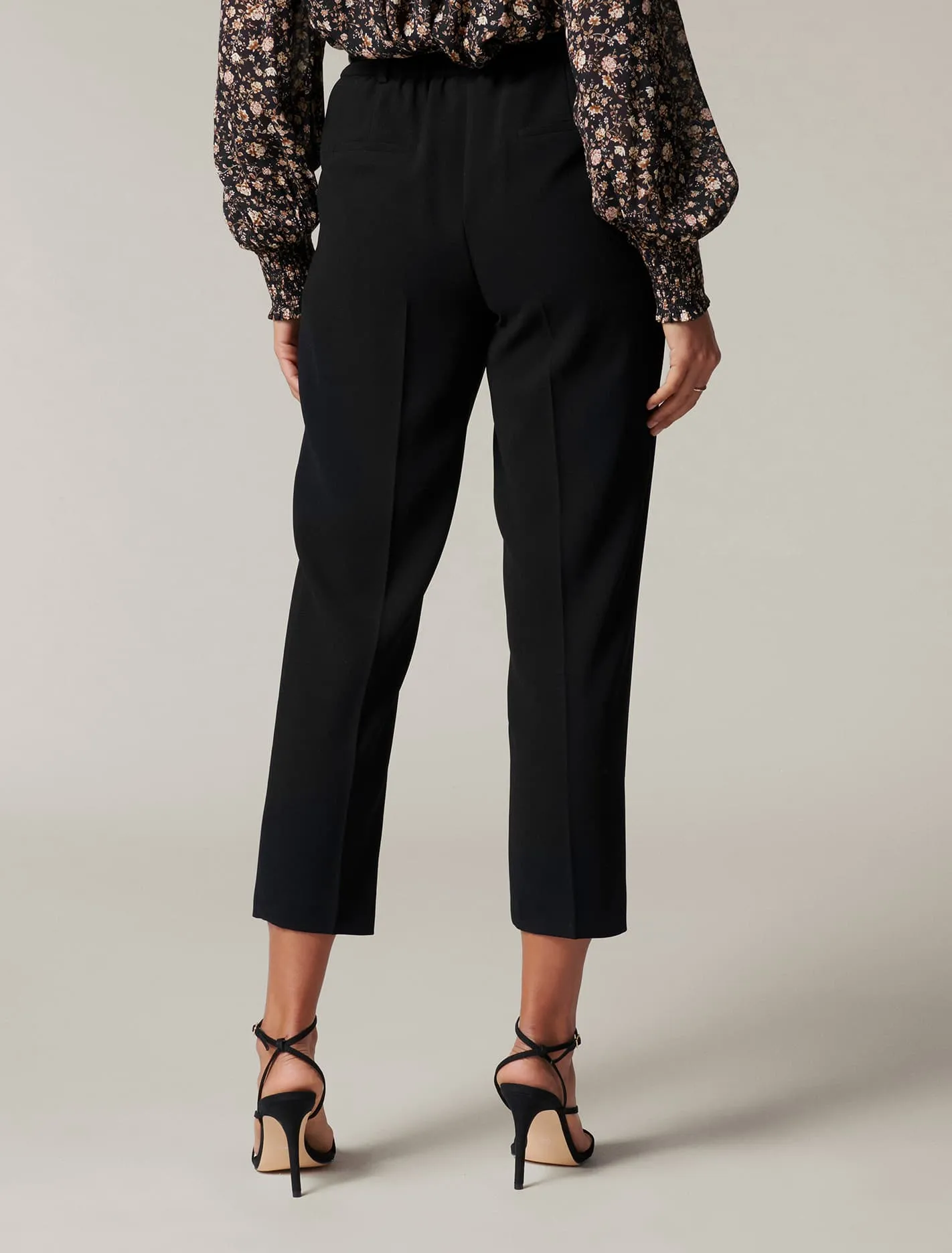 Carmen Petite Belted Tapered Pants