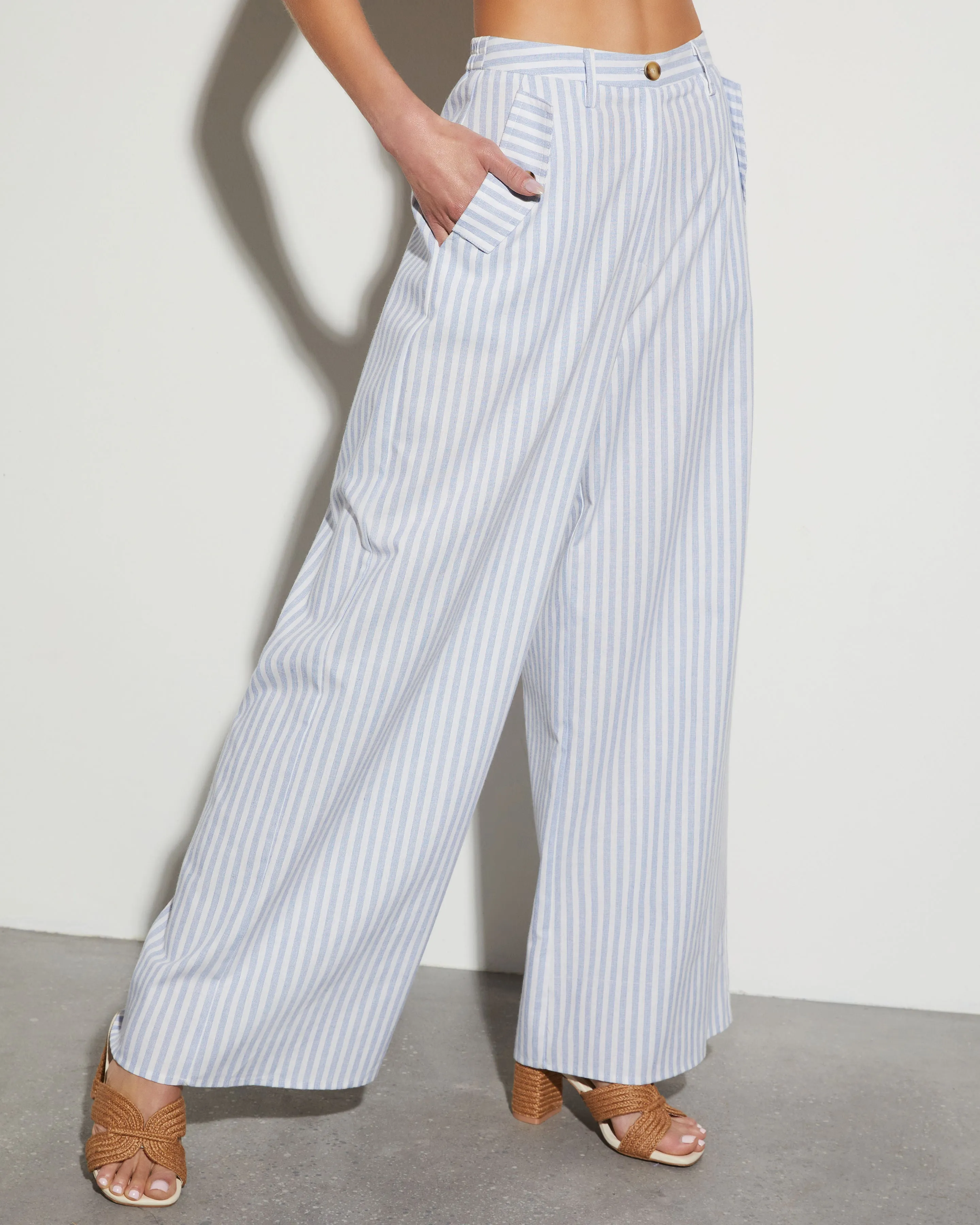 Cherie Wide Leg Striped Pants