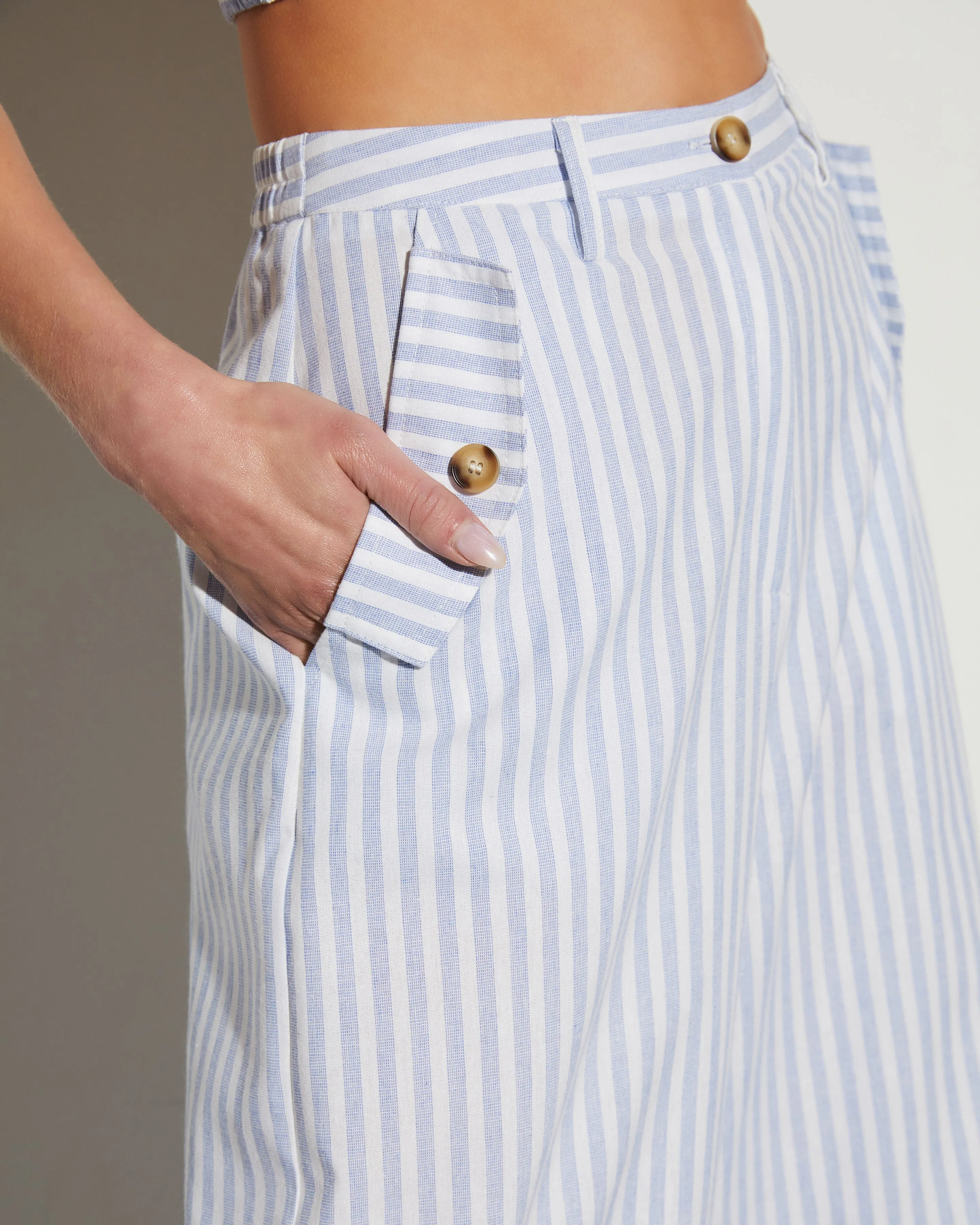 Cherie Wide Leg Striped Pants