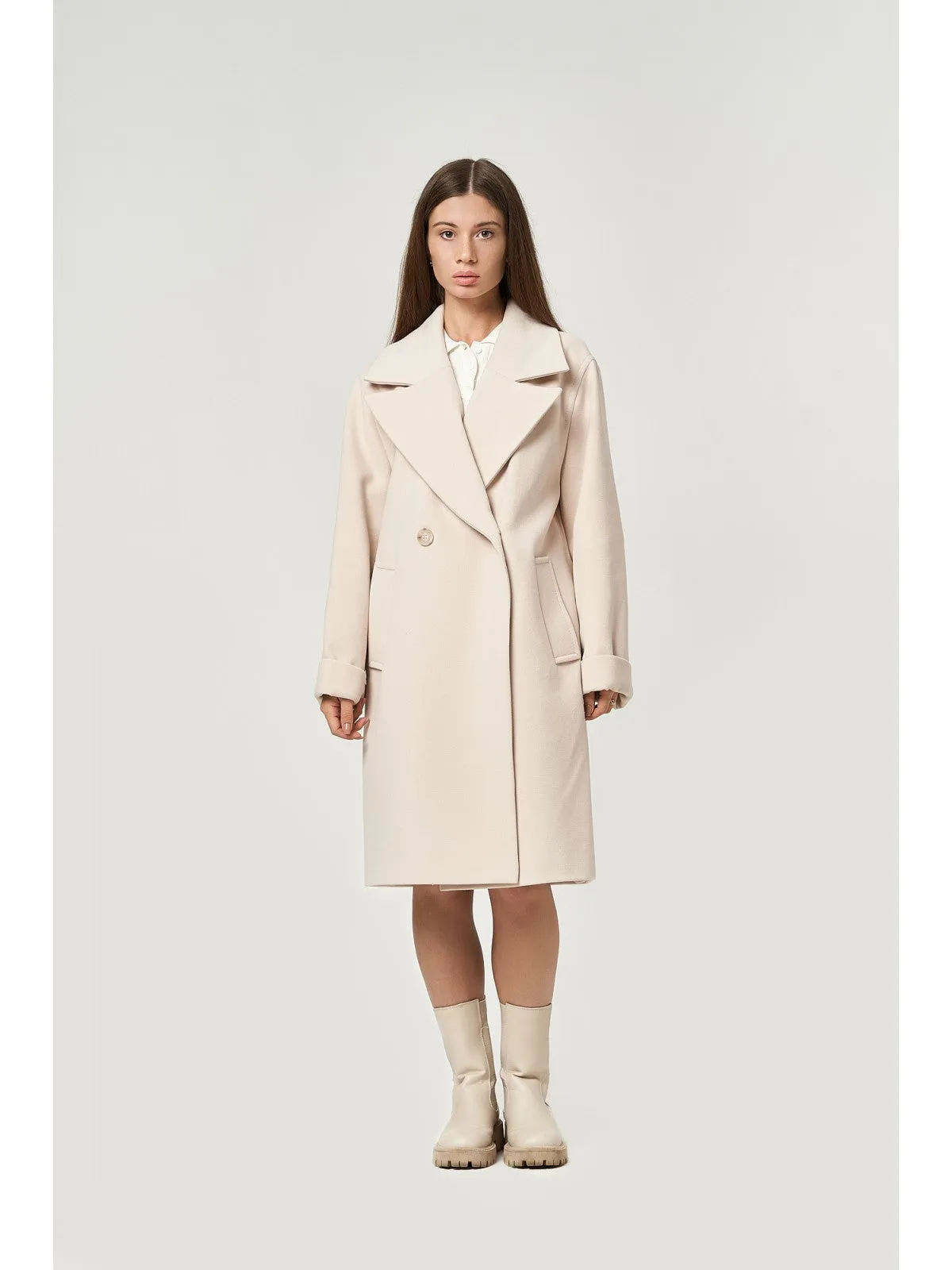 Cipriani Wool Blend Midi Overcoat