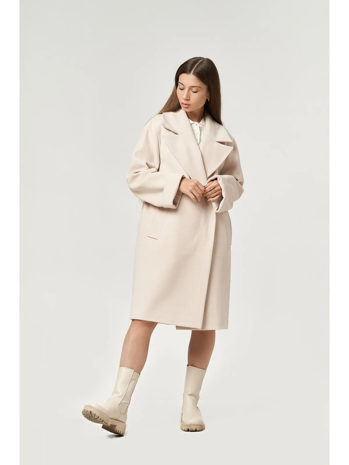 Cipriani Wool Blend Midi Overcoat