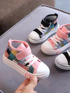 Color Blocks Canvas Sneakers by Liv and Mia