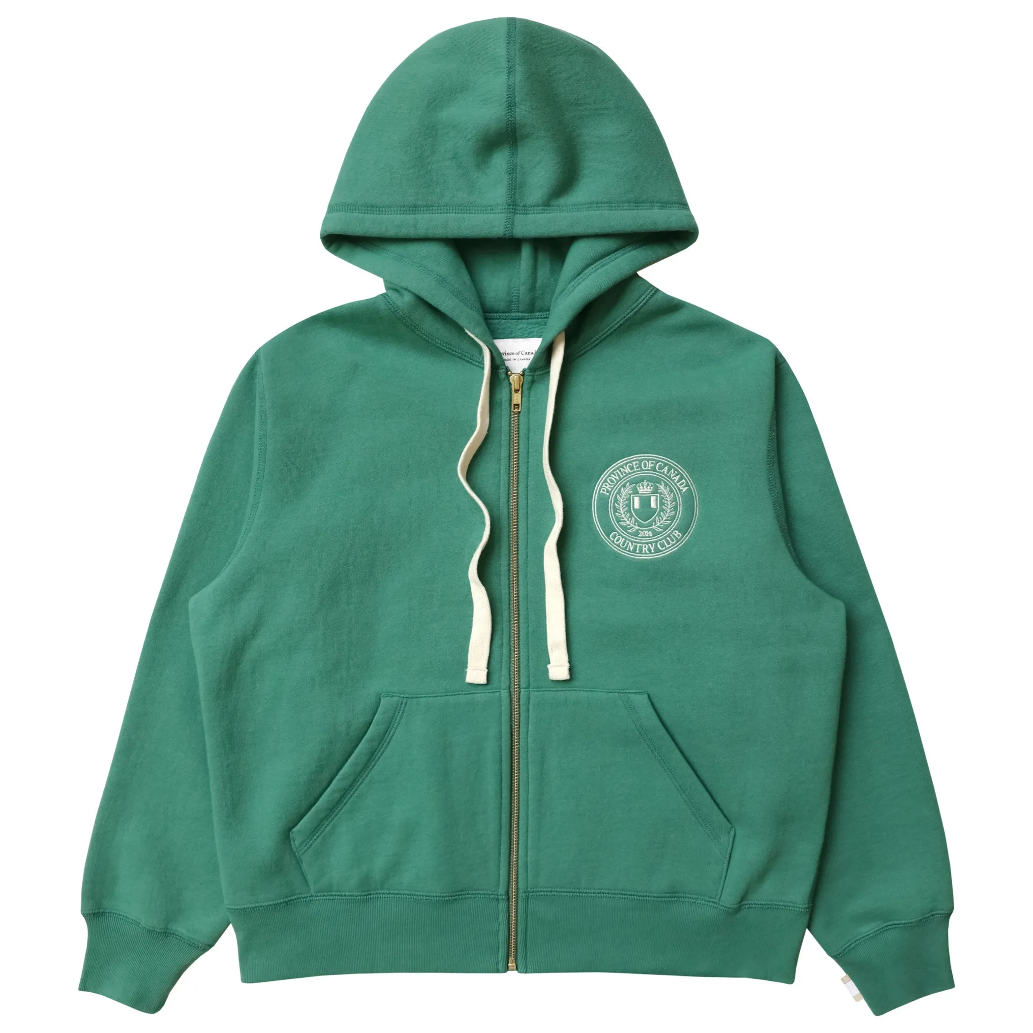 Country Club Fleece Zip Hoodie Green - Unisex