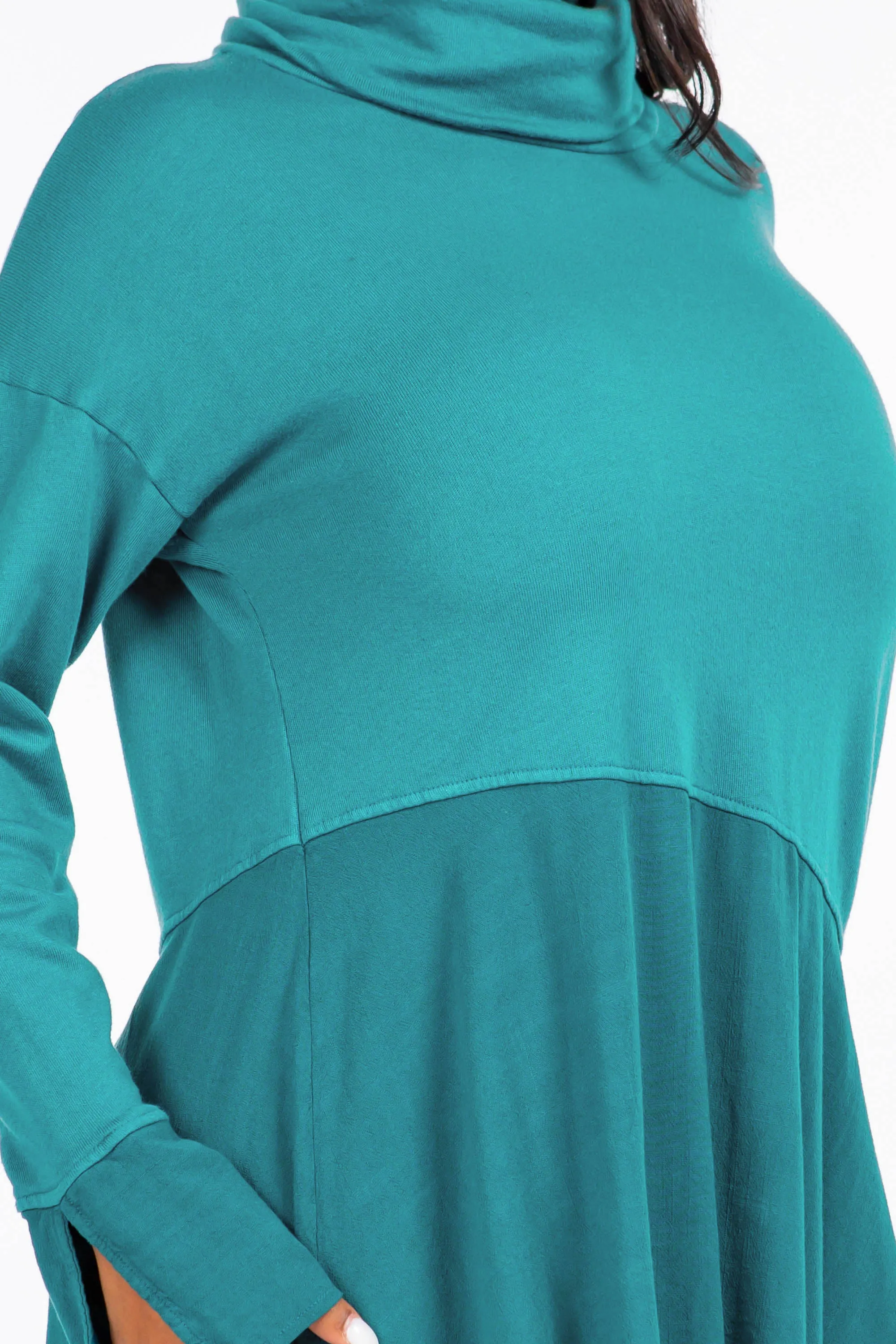 Cowl Neck Split Tunic