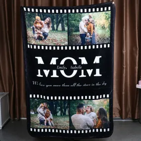 Custom mom 4 photo blanket