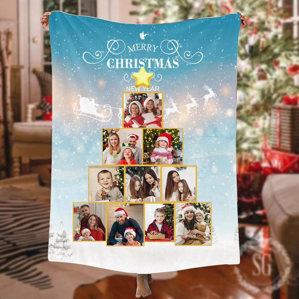 Custom Photo Blankets Family Christmas Blanket