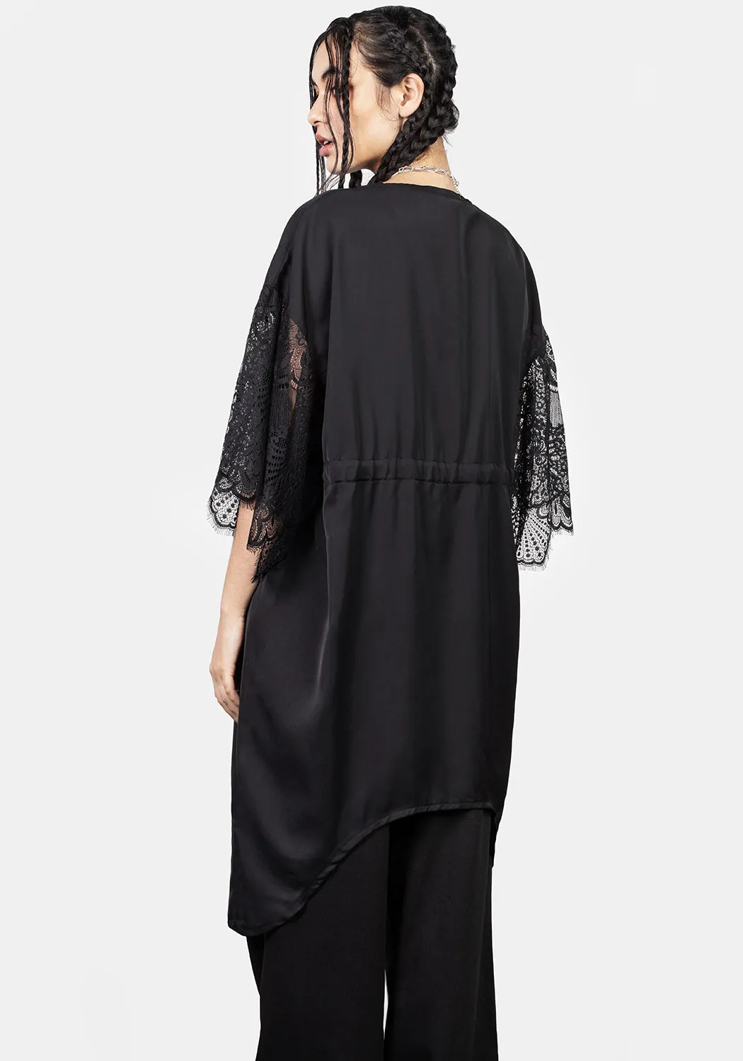 Departed Lace Sleeve Kimono